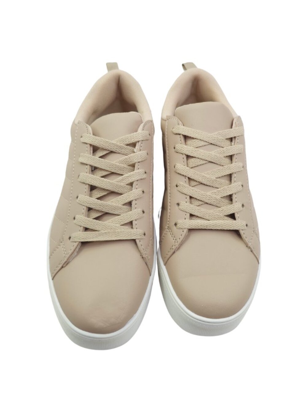 Primark Women's Light Brown / Tan Rhinestone Detail Quilted Sneakers
